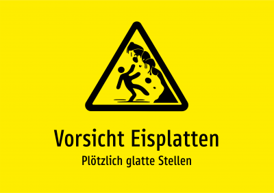 Vorsicht Eisplatten - Plötzlich glatte Stellen