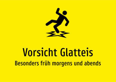 Vorsicht Glatteis - Besonders früh morgens und abends