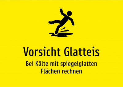 Vorsicht Glatteis - Bei Kälte mit spiegelglatten Flächen rechnen