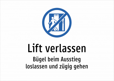Lift verlassen - Bügel beim Ausstieg loslassen und zügig gehen