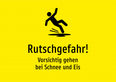 Rutschgefahr! - Vorsichtig gehen bei Schnee und Eis