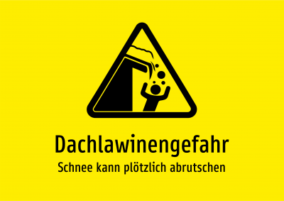 Dachlawinengefahr - Schnee kann plötzlich abrutschen
