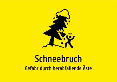 Schneebruch - Gefahr durch herabfallende Äste