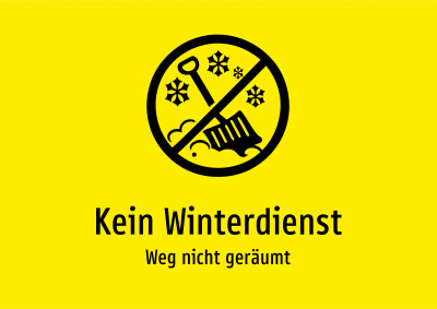 Kein Winterdienst - Weg nicht geräumt