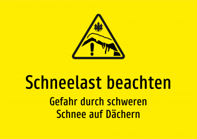 Schneelast beachten - Gefahr durch schweren Schnee auf Dächern