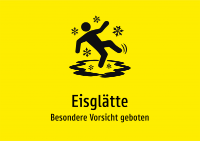 Eisglätte - Besondere Vorsicht geboten