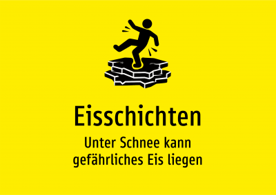 Eisschichten - Unter Schnee kann gefährliches Eis liegen