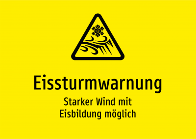 Eissturmwarnung - Starker Wind mit Eisbildung möglich