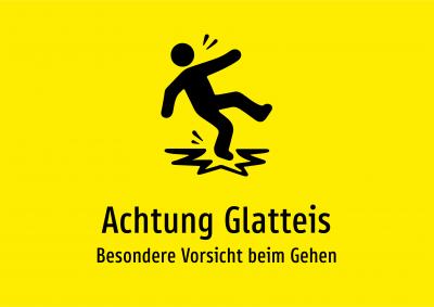 Achtung Glatteis - Besondere Vorsicht beim Gehen