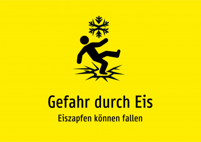 Gefahr durch Eis - Eiszapfen können fallen