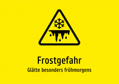 Frostgefahr - Glätte besonders frühmorgens