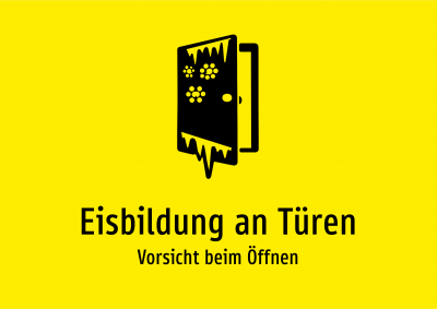 Eisbildung an Türen - Vorsicht beim Öffnen