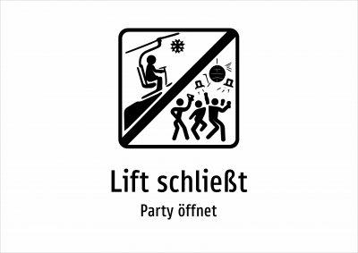 Lift schließt - Party öffnet