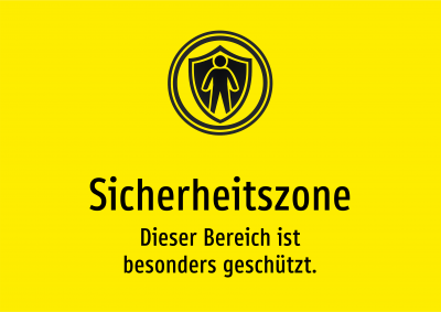 Sicherheitszone - Dieser Bereich ist besonders geschützt.