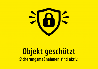 Objekt geschützt - Sicherungsmaßnahmen sind aktiv.