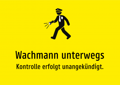Wachmann unterwegs - Kontrolle erfolgt unangekündigt.