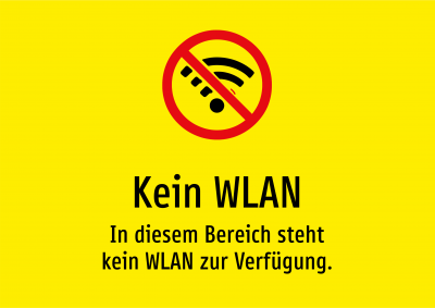 Kein WLAN - In diesem Bereich steht kein WLAN zur Verfügung.