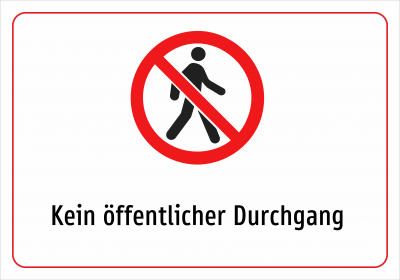 Kein öffentlicher Durchgang