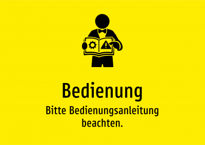 Bedienung - Bitte Bedienungsanleitung beachten.