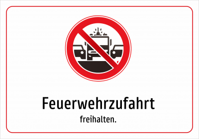 Feuerwehrzufahrt - freihalten.