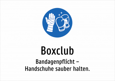 Boxclub - Bandagenpflicht – Handschuhe sauber halten.