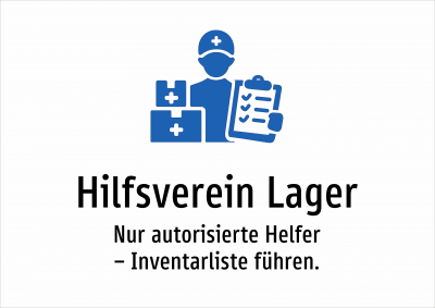 Hilfsverein Lager - Nur autorisierte Helfer – Inventarliste führen.