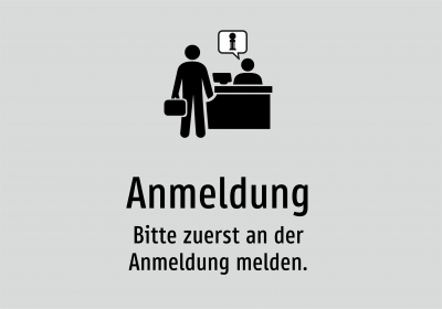 Anmeldung - Bitte zuerst an der Anmeldung melden.