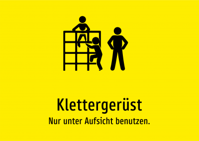 Klettergerüst - Nur unter Aufsicht benutzen.