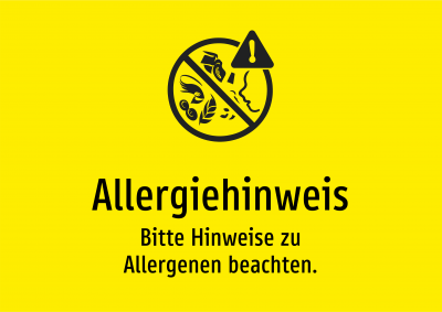 Allergiehinweis - Bitte Hinweise zu Allergenen beachten.