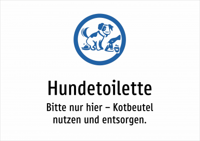 Hundetoilette - Bitte nur hier – Kotbeutel nutzen und entsorgen.