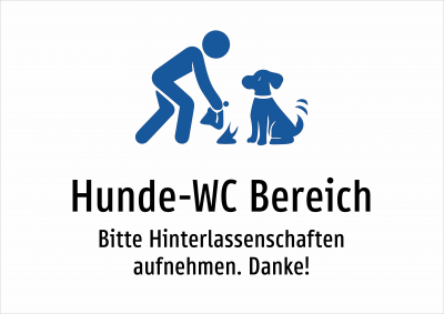 Hunde-WC Bereich - Bitte Hinterlassenschaften aufnehmen. Danke!