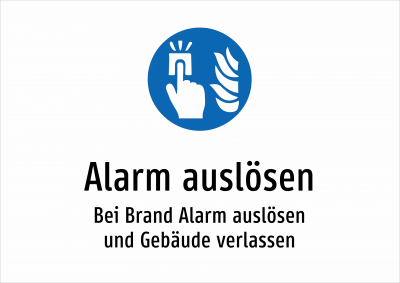Alarm auslösen - Bei Brand Alarm auslösen und Gebäude verlassen