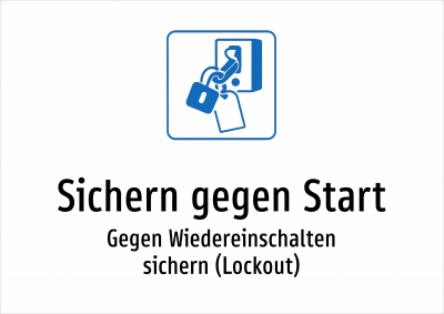Sichern gegen Start - Gegen Wiedereinschalten sichern (Lockout)