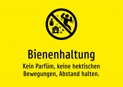 Bienenhaltung - Kein Parfüm, keine hektischen Bewegungen, Abstand halten.