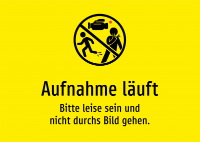 Aufnahme läuft - Bitte leise sein und nicht durchs Bild gehen.