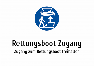 Rettungsboot Zugang - Zugang zum Rettungsboot freihalten
