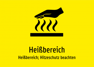 Heißbereich - Heißbereich; Hitzeschutz beachten