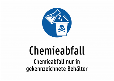 Chemieabfall - Chemieabfall nur in gekennzeichnete Behälter