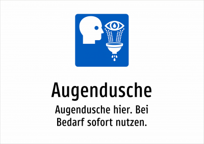 Augendusche - Augendusche hier. Bei Bedarf sofort nutzen.