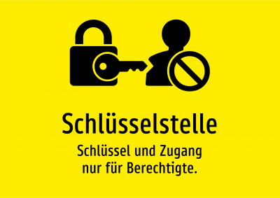 Schlüsselstelle - Schlüssel und Zugang nur für Berechtigte.