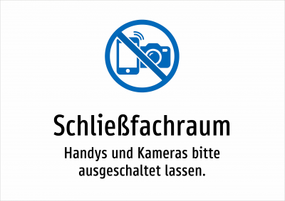 Schließfachraum - Handys und Kameras bitte ausgeschaltet lassen.