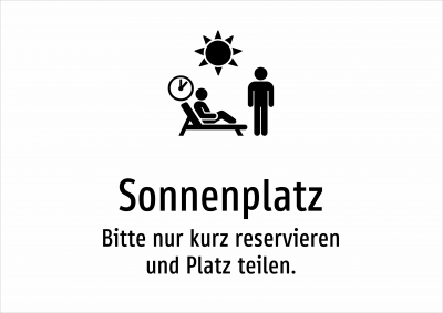 Sonnenplatz - Bitte nur kurz reservieren und Platz teilen.