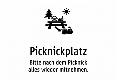 Picknickplatz - Bitte nach dem Picknick alles wieder mitnehmen.