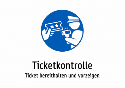 Ticketkontrolle - Ticket bereithalten und vorzeigen