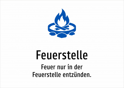 Feuerstelle - Feuer nur in der Feuerstelle entzünden.