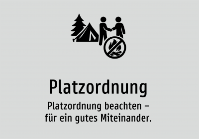 Platzordnung - Platzordnung beachten – für ein gutes Miteinander.