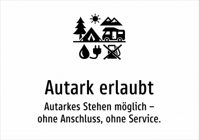 Autark erlaubt - Autarkes Stehen möglich – ohne Anschluss, ohne Service.