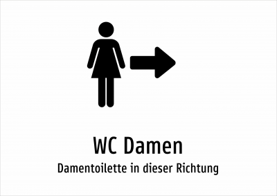 WC Damen - Damentoilette in dieser Richtung