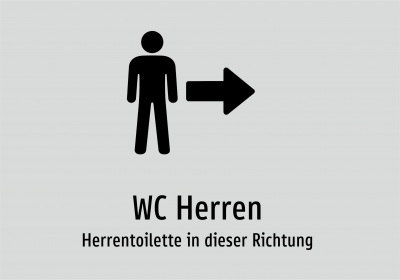 WC Herren - Herrentoilette in dieser Richtung