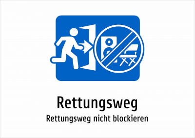 Rettungsweg - Rettungsweg nicht blockieren